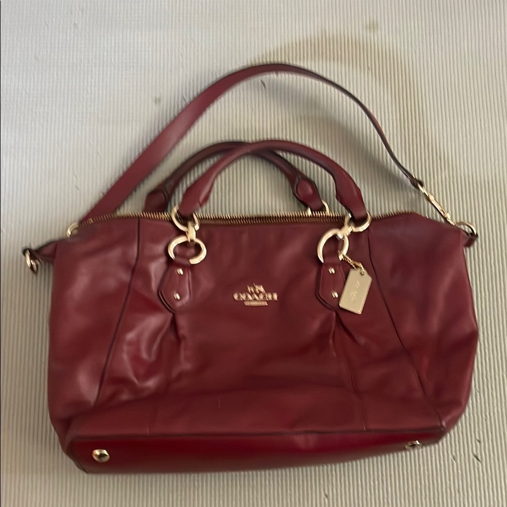 Coach Red Satchel Bag